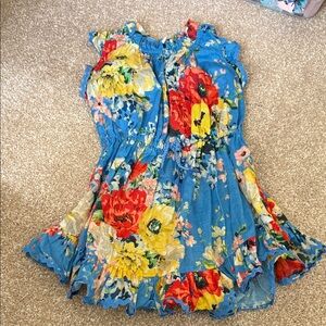 Zimmermann Floral Blue Sleeveless Dress Size 2T